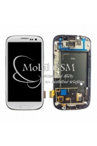 Obrázok pre LCD displej Samsung Galaxy S3 GT i9300 - Dotykové sklo - Rám - biele