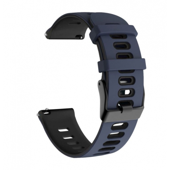 Obrázok pre Farebný silikónový remienok pre Samsung Galaxy Watch 46 mm, modro-čierny