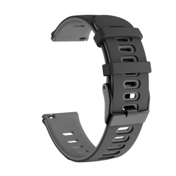 Obrázok pre Farebný silikónový remienok pre Samsung Galaxy Watch 46 mm, čierno-sivý