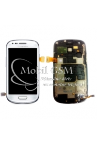 Obrázok pre LCD displej Samsung Galaxy S3 mini GT i8190 - Dotykové sklo - Rám - biele