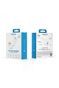 Obrázok pre Forever TC-08-45AC GaN PD QC charger 1x USB-C 1x USB 45W biela