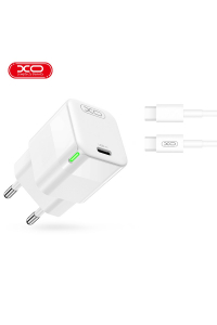 Obrázok pre XO wall charger CE06 PD 30W 1x USB-C white + USB-C - USB-C cable 