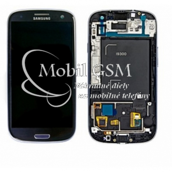 Obrázok pre LCD displej Samsung Galaxy S3 GT i9300 - Dotykové sklo - Rám - modré