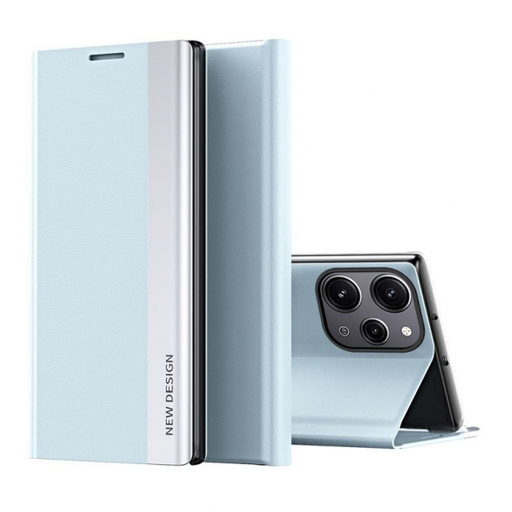 Obrázok pre Galvanické kožené puzdro pre Xiaomi Redmi Note 12 4G modré
