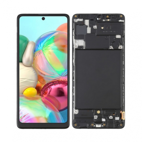 Obrázok pre LCD Samsung Galaxy A71 A715F a dotyk čierny s rámom OLED